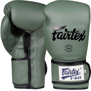 Fairtex BGV11 F-Day Боксерские Перчатки Тайский Бокс Green Army